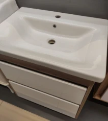 Фото со склада Тумба в ванную с раковиной с ящиками 100 см Ювента Luton с умывальником Soft Luton-100ДВ