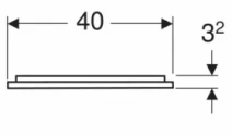 Размеры Зеркало для ванной 40 см шириной Geberit Option 502.780.00.1