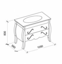 Размеры Умывальник с тумбой напольной 105 см Marsan DIANNE с умывальником DIANNE dianne 105 белый
