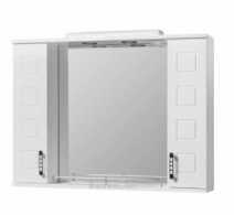 Зеркало в ванную 85 см с полкой КВЕЛ Кватро Z11 Кватро 85 Белый