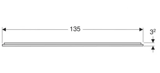 Размеры Зеркало в ванную 135 см шириной Geberit Option 502.786.00.1