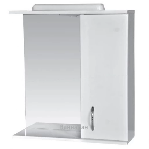 Основне Дзеркало для ванної кімнати з шафками 65 см шириною з підсвічуванням MVV Стандарт З-1 Стандарт 65R LED