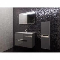 В інтер'єрі Набір для ванної кімнати з дзеркалом 85 см з пеналом 30 см ЮВЕНТА ПРАТО 24630-18694-24635