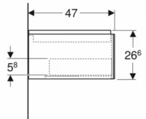 Размеры Тумба в ванную без раковины с ящиками 90 см шириной Geberit ONE 505.073.00.2