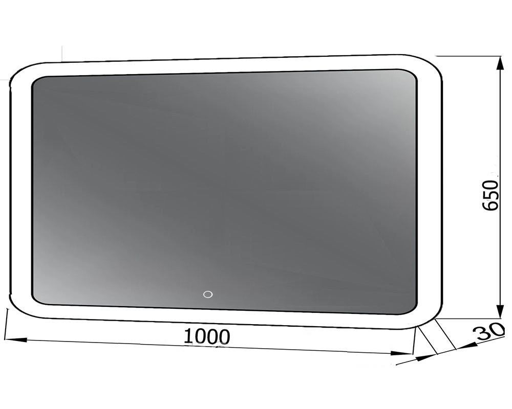 Размеры зеркало в ванную 100 см юввис лион lion100led №2