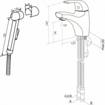 Розміри Змішувач для умивальника для квартири хром AM.PM Sense F7503000