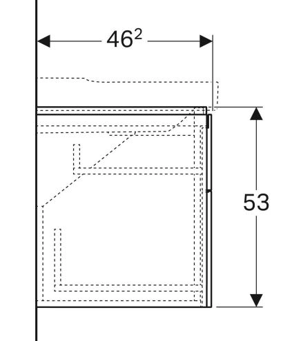 Размеры Тумба без умывальника в ванную 120 см шириной Geberit Xeno² под умывальник Xeno² 500.518.43.1