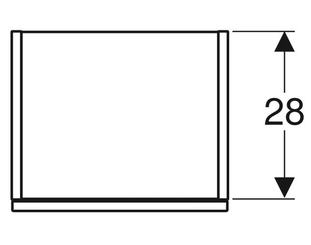 Розміри Пенал у ванну з вологостійкого ДСП 36 см шириною Geberit Smyle Square 500.361.JR.1 L