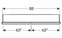 Размеры Шкаф зеркальный в ванную 90 см шириной Geberit ONE 505.803.00.2
