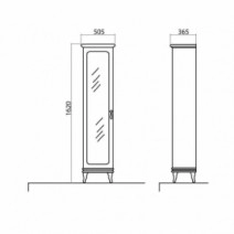 Размеры небольшой пенал в ванную 50 см aqua rodos беатриче 4823065820415l №2