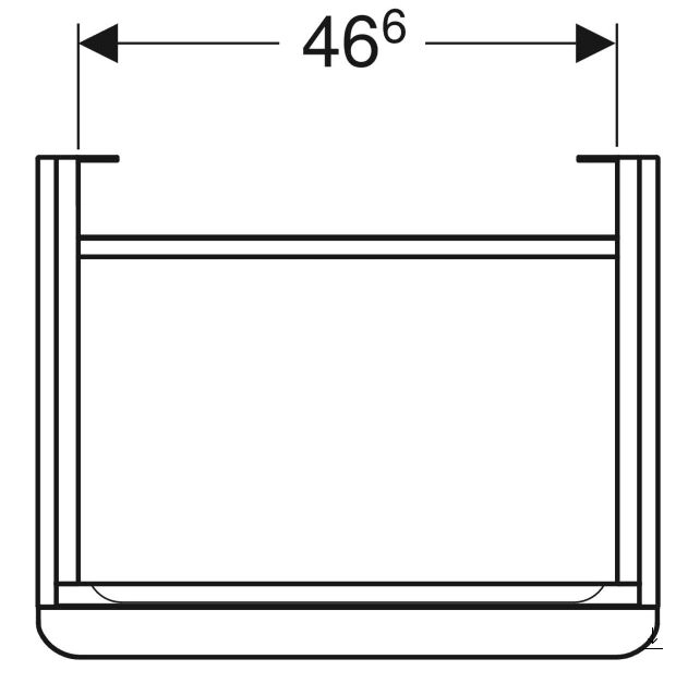 Размеры Тумба под умывальник без раковины с текстурой 55 см шириной Geberit Smyle Square под умывальник Smyle Square 500.365.JR.1