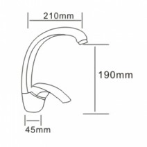 Розміри Змішувач для кухні з картриджем Rozzy Jenori BARON RBZ014-8T