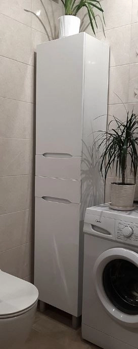 Фото покупців Гарнітур у ванну кімнату з лівим дзеркалом 85 см завширшки Санвестгруп Вісла 36584-36646-36681