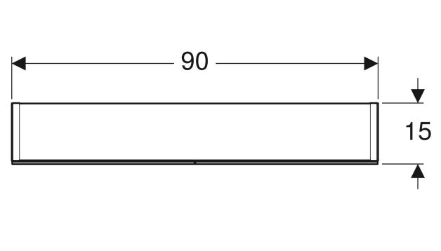 Розміри Шафа у ванну з дзеркалом 90 см шириною Geberit Option 500.583.00.1