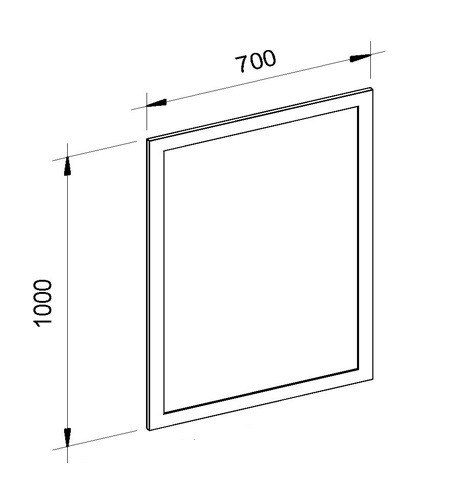 Размеры прямое зеркало в ванную 70 см marsan patricia z patricia 70 белый №1