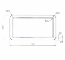 Розміри Дзеркало для ванної 100 см Ювента Arizona ArM-100