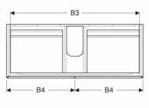 Размеры Тумба без умывальника в ванную 120 см шириной Geberit Xeno² под умывальник Xeno² 500.518.43.1