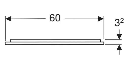 Размеры Зеркало для ванной 60 см шириной Geberit Option 502.781.00.1