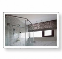 Зеркало в ванную комнату с часами 120 см шириной с подсветкой DUSEL LED DE 4 630519