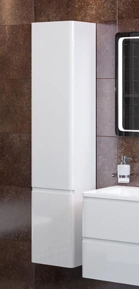В інтер'єрі Комплект меблів у ванну кімнату з правим пеналом 80 см шириною Aqua Rodos Акцент 29654-29709-29816