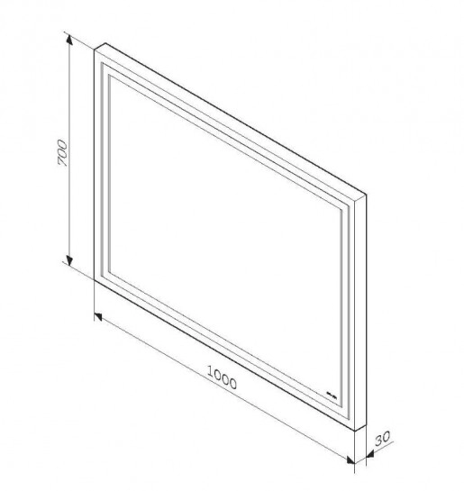 Размеры Зеркало в ванную комнату 100 см с подсветкой AM.PM GEM S M71773021100