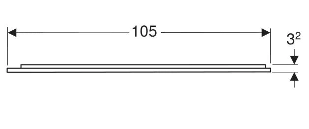 Размеры Зеркало в ванную 105 см шириной Geberit Option 502.784.00.1