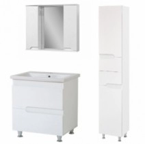 Комплект мебели для ванной комнаты с одной раковиной 80 см Пик Симпл 23162-19007-19952