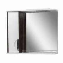 Зеркало для ванной 70 см шириной с подсветкой Аквастиль Венге Д0370L