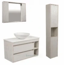 Набор мебели в ванную комнату с открытыми полками 100 см шириной Aqua Rodos Шельф 45114-45105-45128