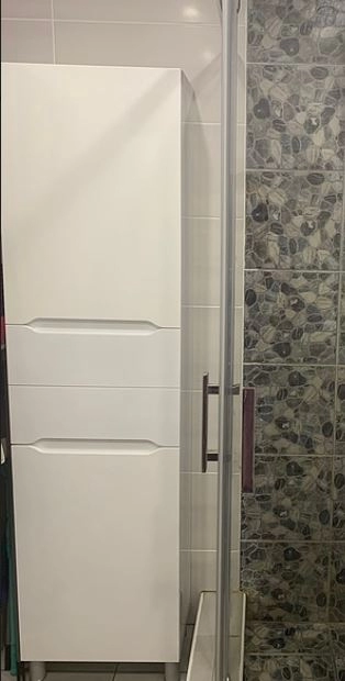 Фото покупателей пенал в ванную с доводчиками дверец 50 см с корзиной для белья квелл висла п висла 50rk №1