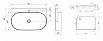 Размеры Умывальник керамический Ravak Yard 800 XJX01280002
