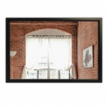 Черное зеркало в ванную 60 см J-Mirror Steel Stl 60x40