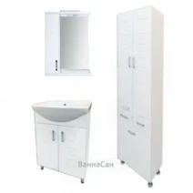 Комплект мебели в ванную 55 см шириной Аквазис Корфу 45598-18815-45607