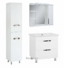 Комплект мебели для ванны с правым зеркалом 80 см Пик Альвеус 29084-18620-19914