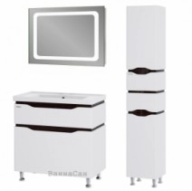 Гарнитур мебели в два цвета для ванной 80 см САНВЕРК Alessa Classic 25459-25542-25476