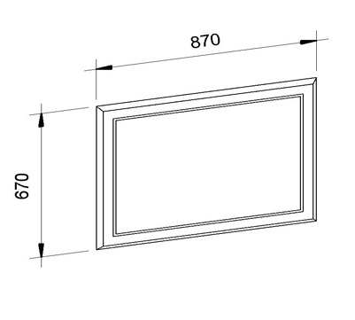 Размеры Зеркало для ванной комнаты без подсветки 67 см Marsan KASSANDRE Z Kassandre 87 белый