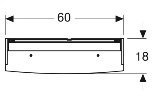 Размеры Шкаф в ванную с зеркалом премиум класса 60 см шириной Geberit Option 500.273.00.1