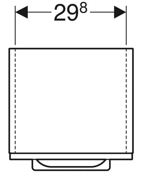 Размеры Шкаф навесной в ванную из влагостойкого ДСП 33 см шириной Geberit Selnova Square 501.277.00.1 L