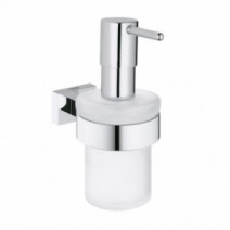 Современный дозатор для мыла в ванную GROHE ESSENTIALS CUBE NEW дозатор для мыла, белый с хромом 40756001