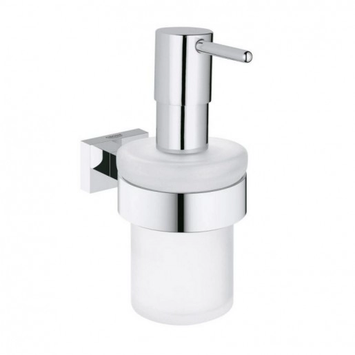 Основное Современный дозатор для мыла в ванную GROHE ESSENTIALS CUBE NEW дозатор для мыла, белый с хромом 40756001