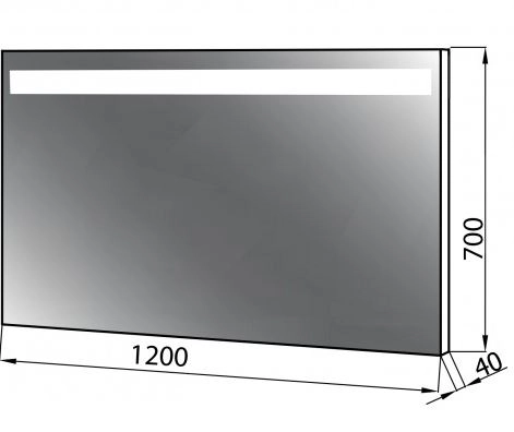 Размеры Зеркало в ванную комнату 120 см шириной Norway LED 38321