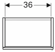 Размеры Матовая тумбочка для ванной комнаты без раковины 40 см шириной Geberit Acanto под раковину Acanto 500.607.JL.2-L