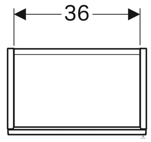 Размеры Матовая тумбочка для ванной комнаты без раковины 40 см шириной Geberit Acanto под раковину Acanto 500.607.JL.2-L