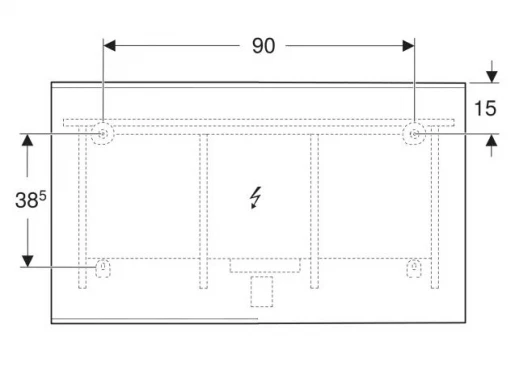 Размеры Зеркало в ванную 120 см шириной Geberit Option 502.785.00.1