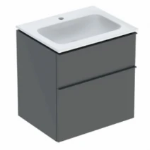 Умывальник с тумбой 60 см шириной Geberit iCon с раковиной Slim Rim 502.335.JK.1