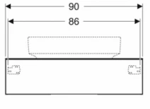 Размеры Тумба в ванную без умывальника 90 см шириной Geberit VariForm под умывальник VariForm 501.168.00.1