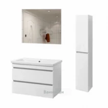 Прямой комплект мебели для ванны 70 см шириной Юввис Монако 38489-42369-41052