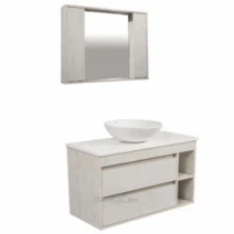 Комплект мебели в ванную премиум класса 100 см шириной Aqua Rodos Шельф 45114-45105