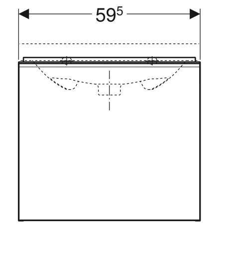 Розміри Тумба у ванну без умивальника 60 см шириною Geberit Acanto під раковину Acanto 500.609.JL.2