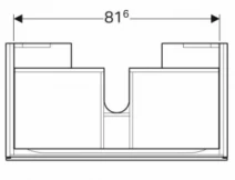 Размеры Тумба для ванной без раковины с текстурой 90 см шириной Geberit Xeno² под умывальник Xeno² 500.508.43.1